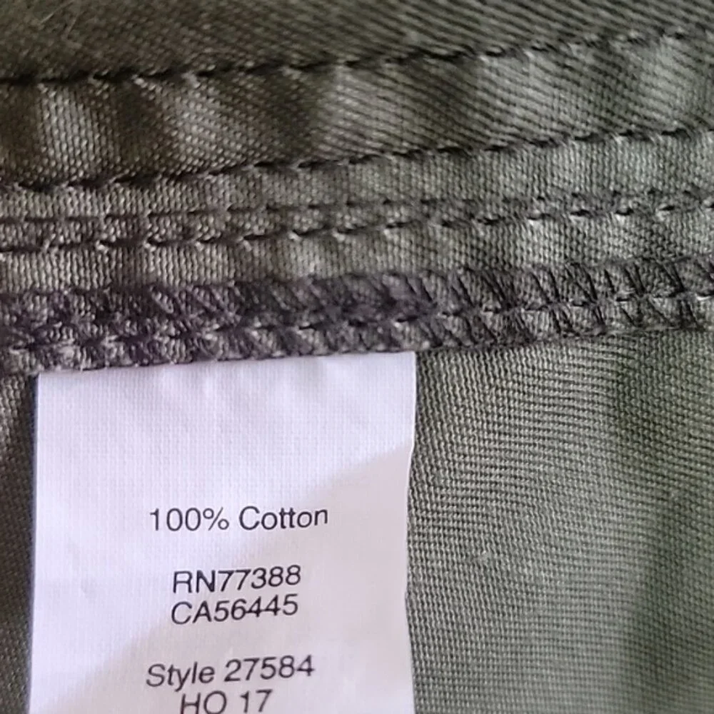 J.CREW Army‎ Green Gold Snap Full Zip Lightweight Field Barn Preppy Jacket XXS